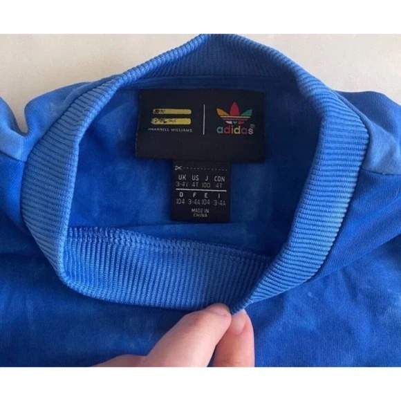Adidas Originals Pharrell Williams HU Holi Toddler 4T T-Shirt Blue CZ0987 - Picture 3 of 7